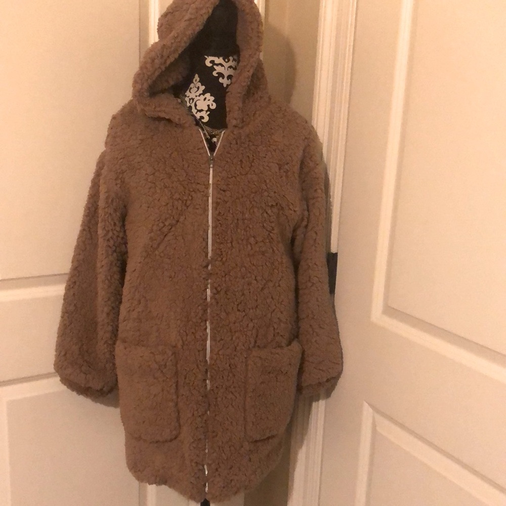 Plush Coat with zipper